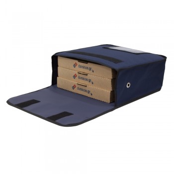 Ισοθερμική τσάντα Θερμόσακος Delivery Μεταφοράς πίτσας για 3 μεγάλες σε μπλε χρώμα