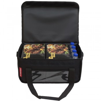 Ισοθερμική Τσάντα Delivery για Φαγητό Θερμόσακος Μεταφοράς Φαγητού 30 λίτρα σε μαύρο  χρώμα