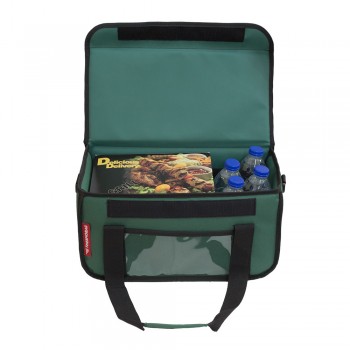 Ισοθερμική Τσάντα Delivery για Φαγητό Θερμόσακος Μεταφοράς Φαγητού 20 λίτρα σε πράσινο χρώμα