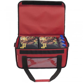 Ισοθερμική Τσάντα Delivery για φαγητό Θερμόσακος μεταφοράς Φαγητού 30 λίτρα σε κόκκινο χρώμα